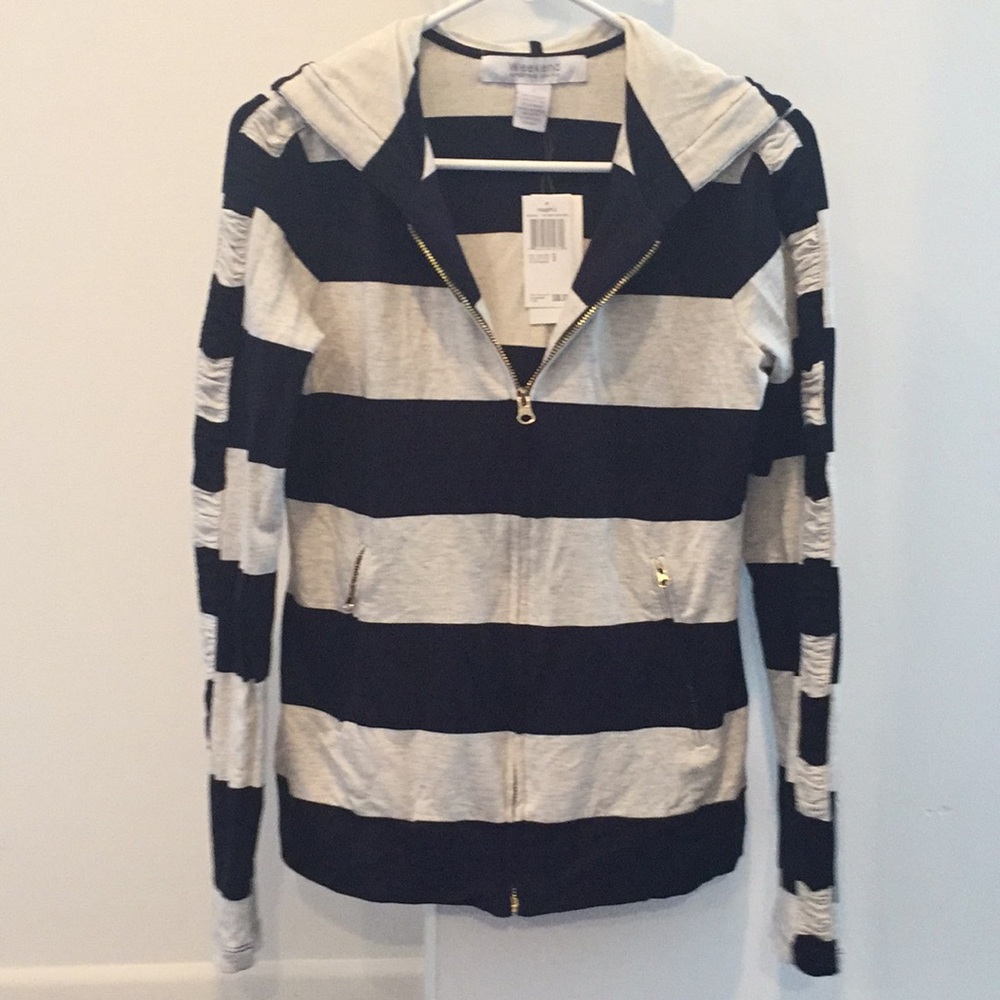 Striped Soft Zip-Up